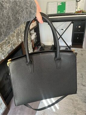 Ardene Black Shoulder Tote (fits a laptop)